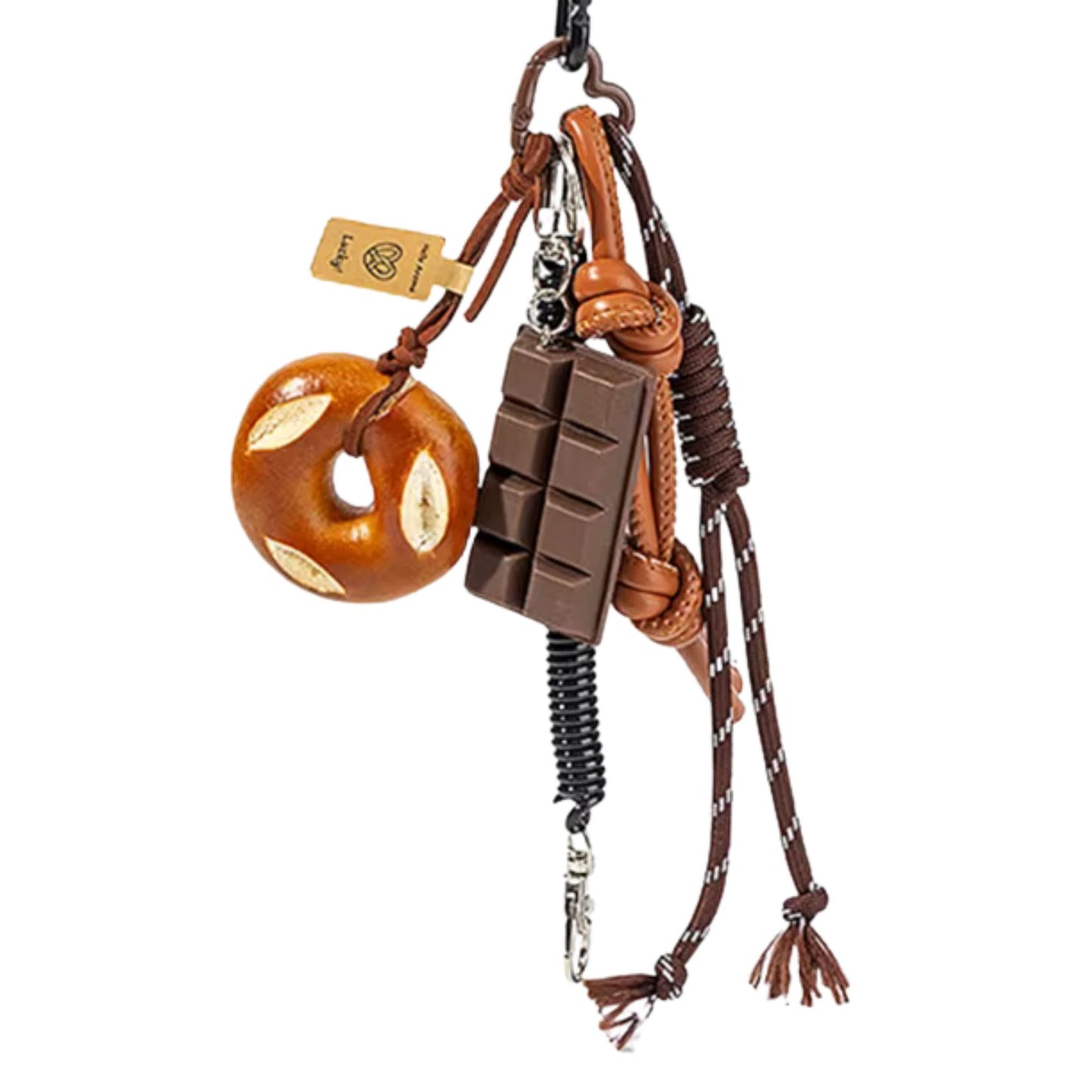 Brezel & Bagel Schlüsselanhänger aus Silikon & Kunstleder