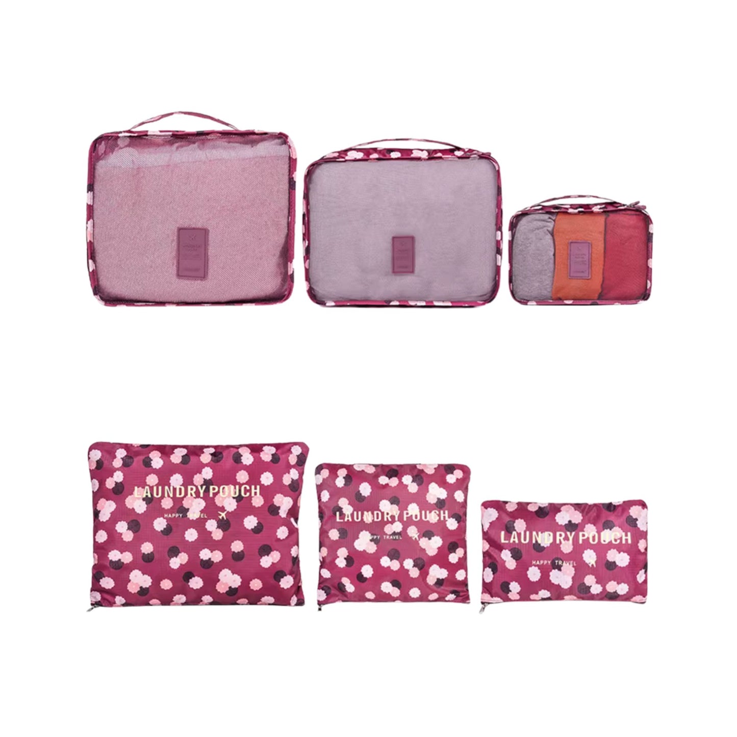 Gepäck Organizer Set 6-teilig – wasserdicht & platzsparend