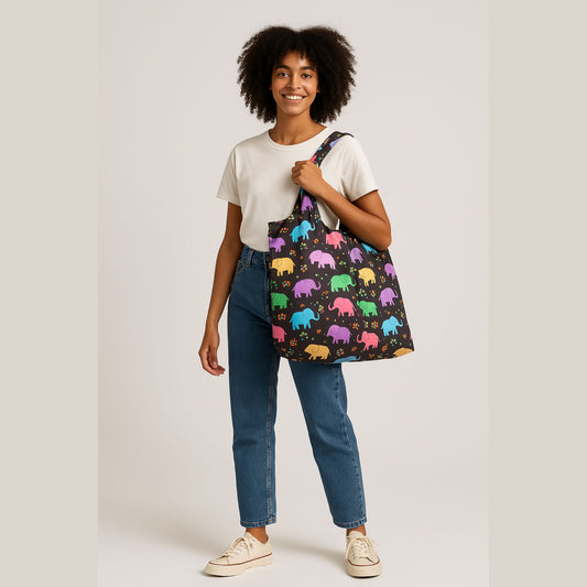 Große Mehrweg-Tasche Faltbar – Robust & Waschbar für Alltag