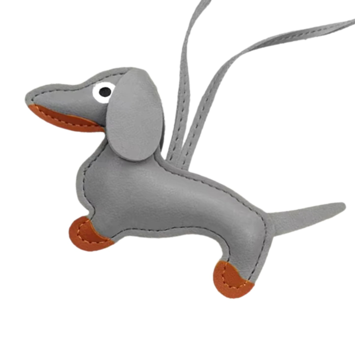 Dackel-Charm – bunter Schlüsselanhänger aus Kunstleder