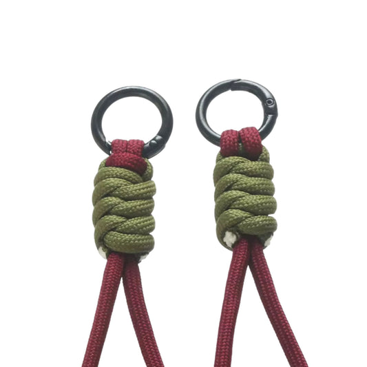 Bunter Knoten-Schlüsselanhänger aus geflochtenem Seil