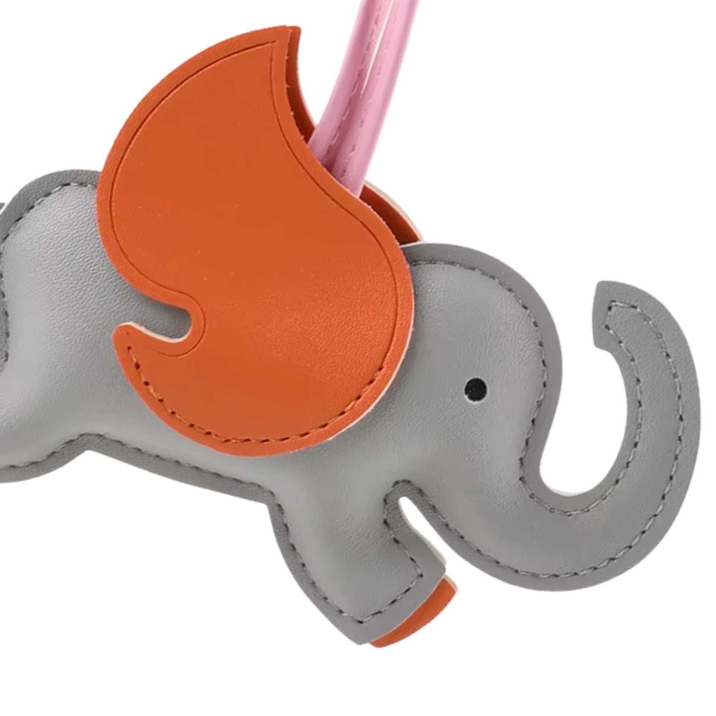 Elefanten-Charm mit Flügeln aus Kunstleder