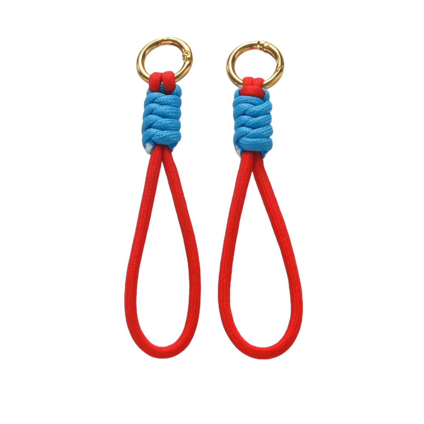Bunter Knoten-Schlüsselanhänger aus geflochtenem Seil