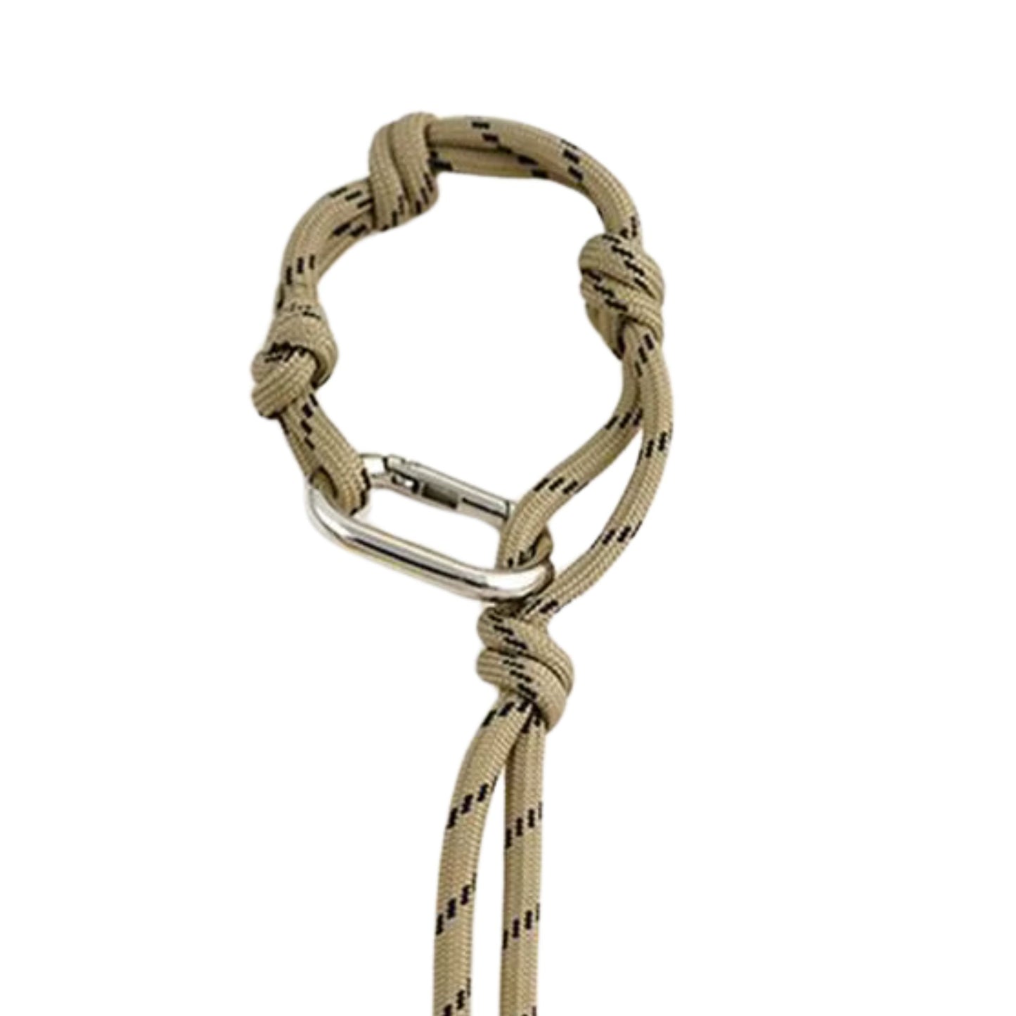 Seil-Schlüsselanhänger mit Knoten & Karabiner