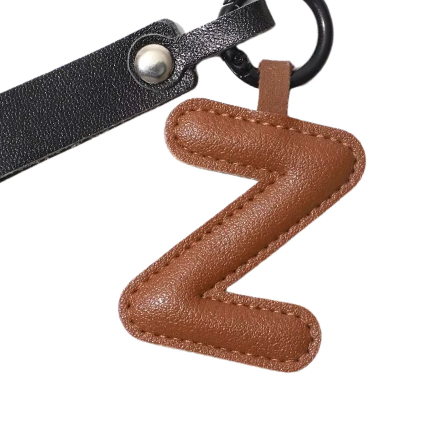 Buchstaben-Schlüsselanhänger aus Kunstleder