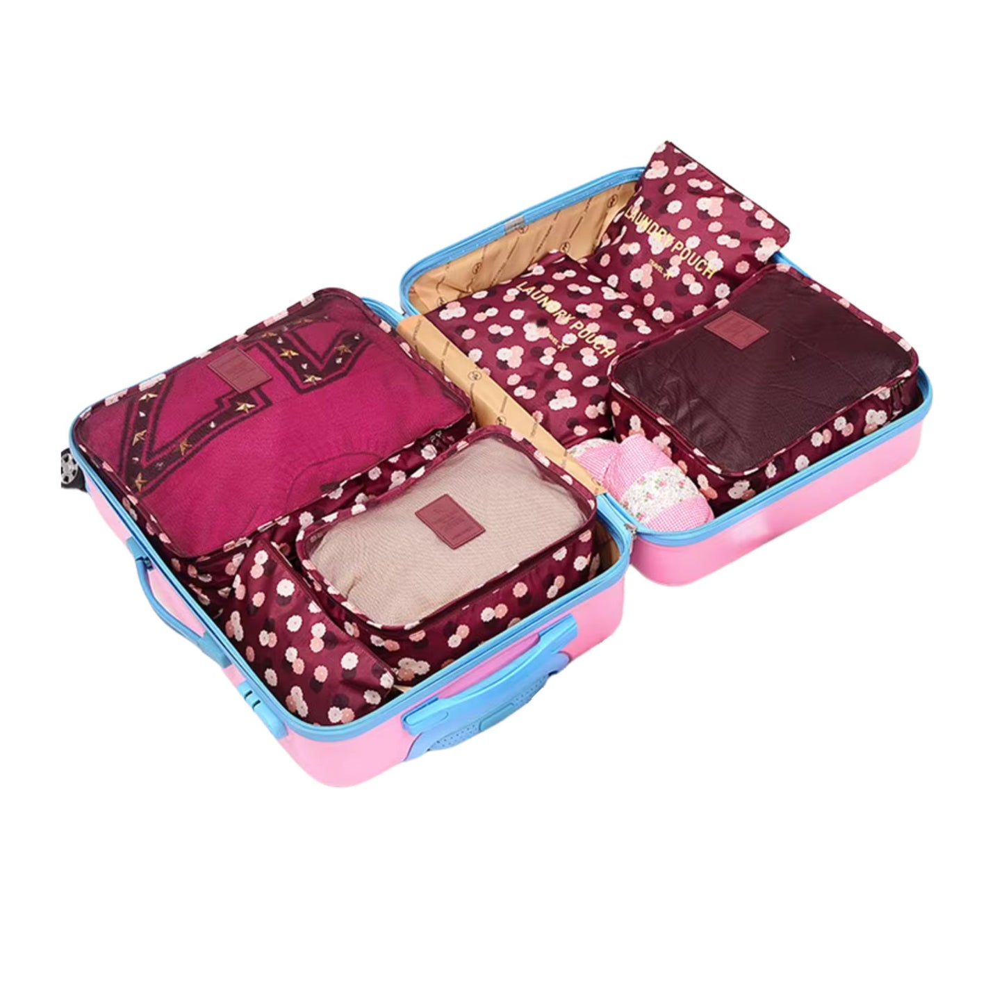 Gepäck Organizer Set 6-teilig – wasserdicht & platzsparend