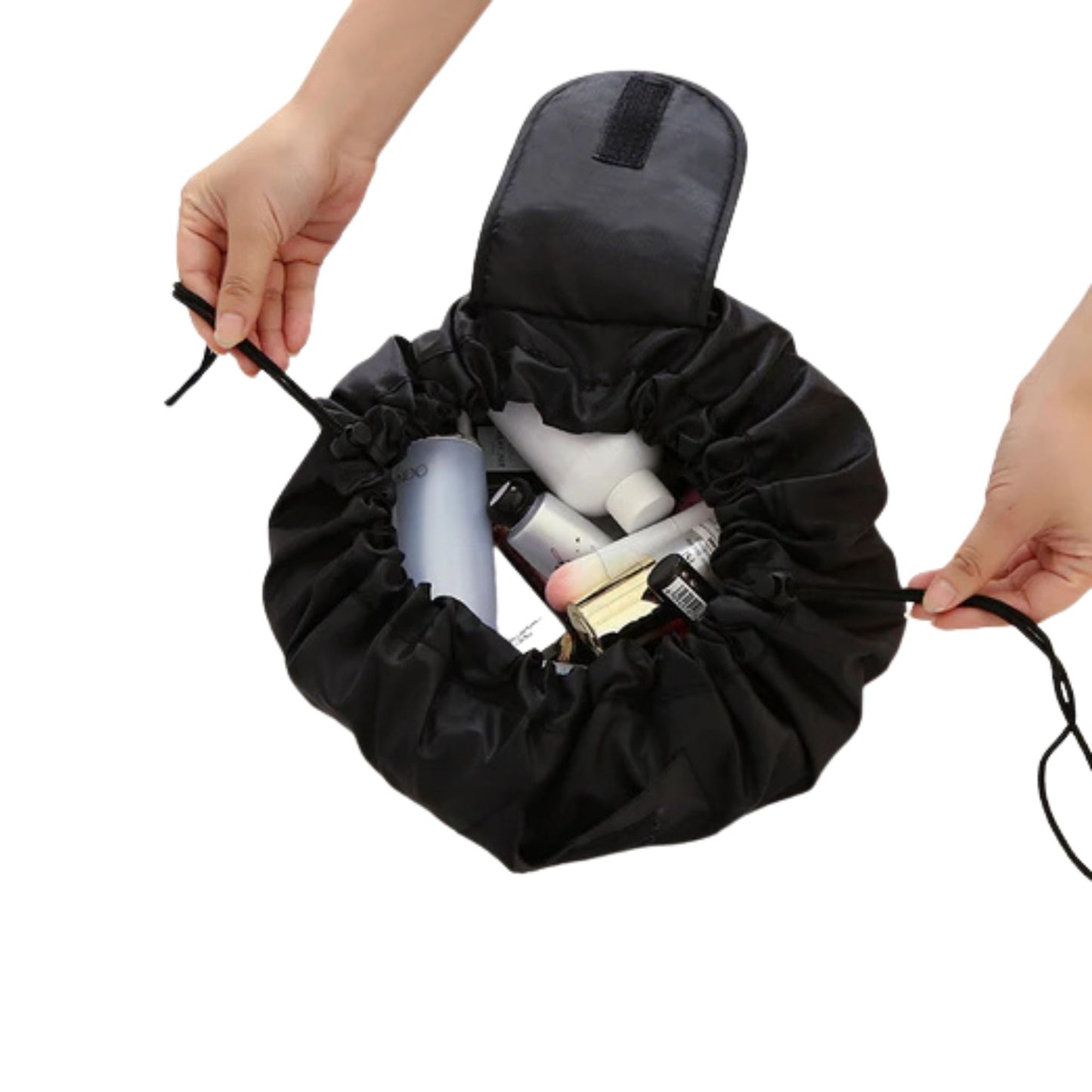 Aufziehbare Kosmetiktasche – faltbar, rund & perfekt für unterwegs
