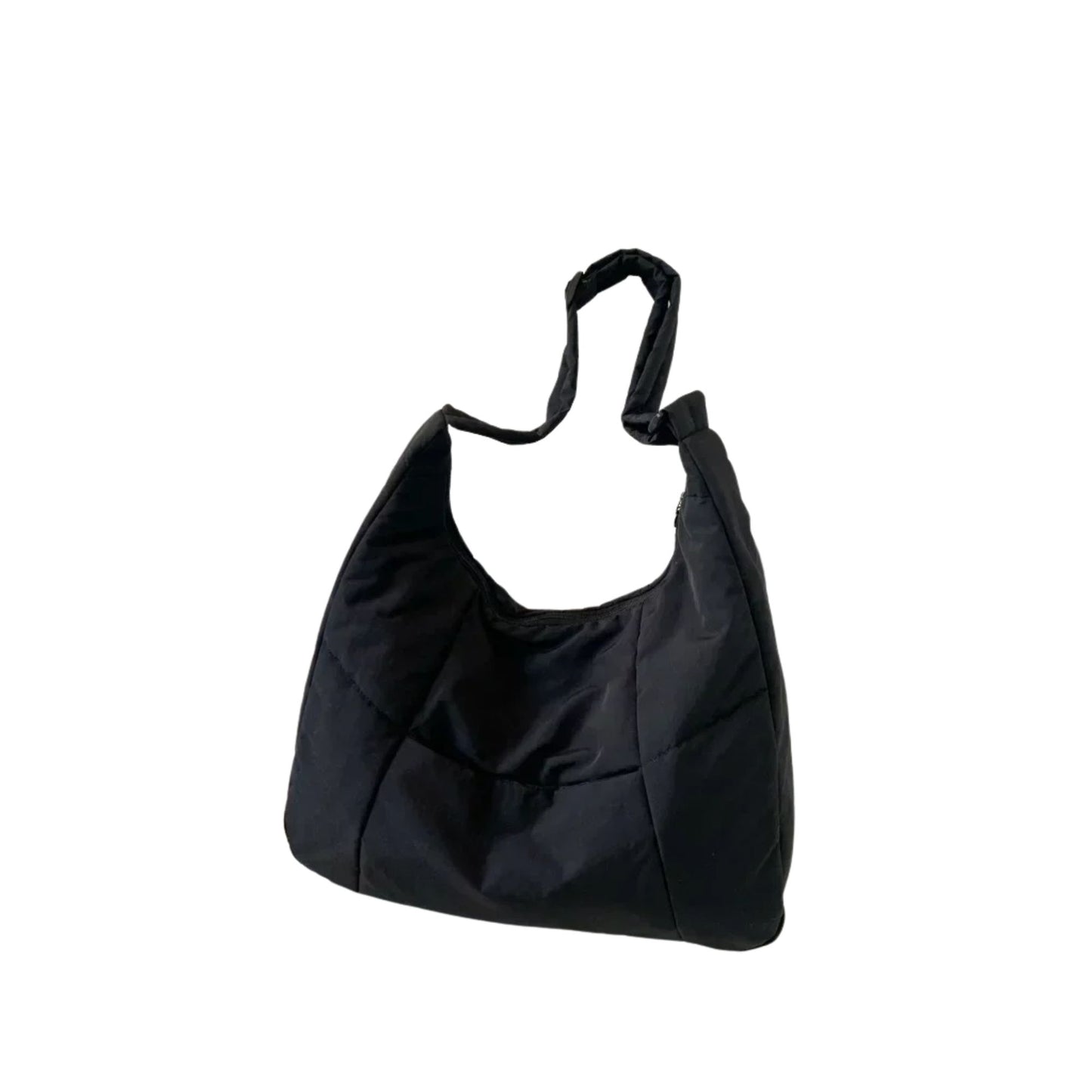 Puffy Slouch Schultertasche mit Reißverschluss