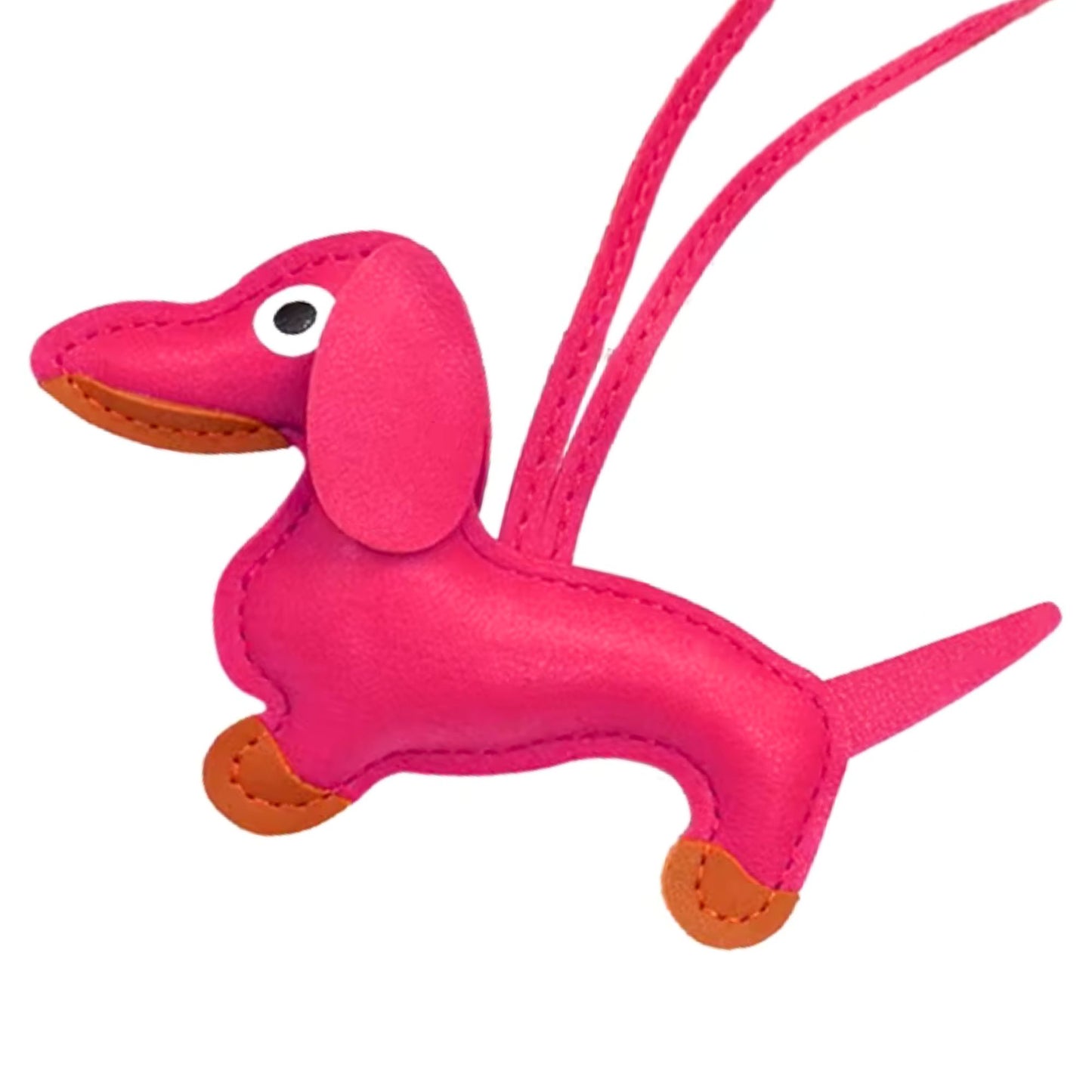 Dackel-Charm – bunter Schlüsselanhänger aus Kunstleder