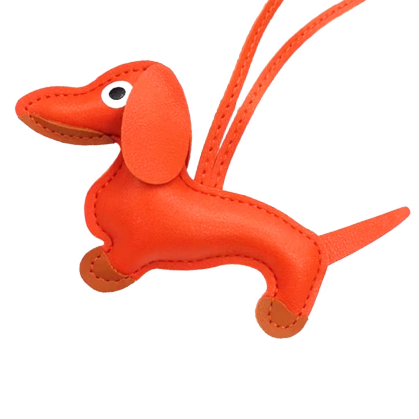 Dackel-Charm – bunter Schlüsselanhänger aus Kunstleder