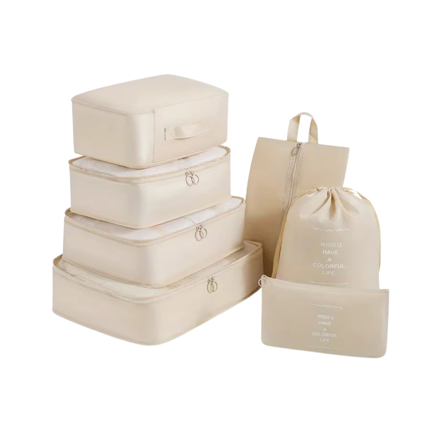 Reise Packwürfel Set – 7-teilig, wasserdicht & platzsparend