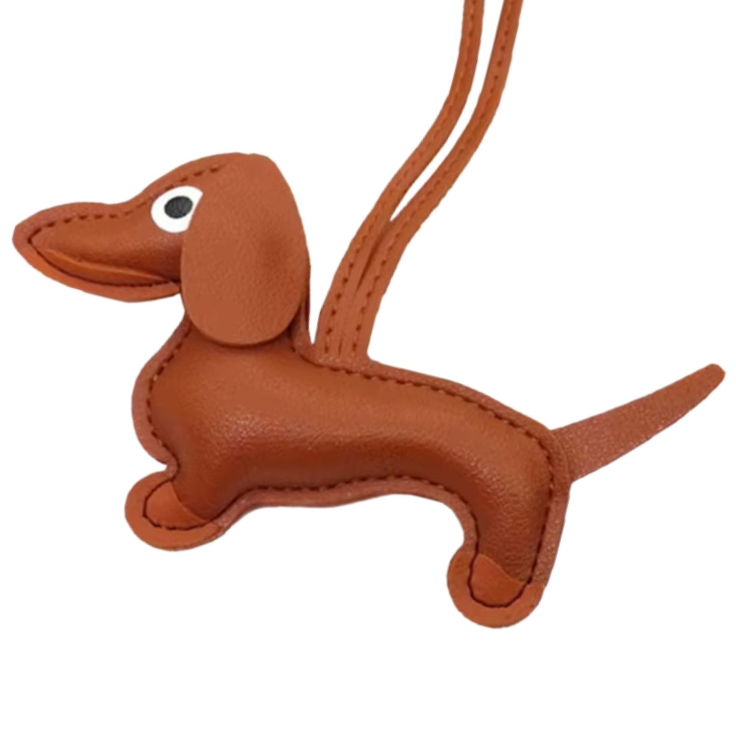Dackel-Charm – bunter Schlüsselanhänger aus Kunstleder