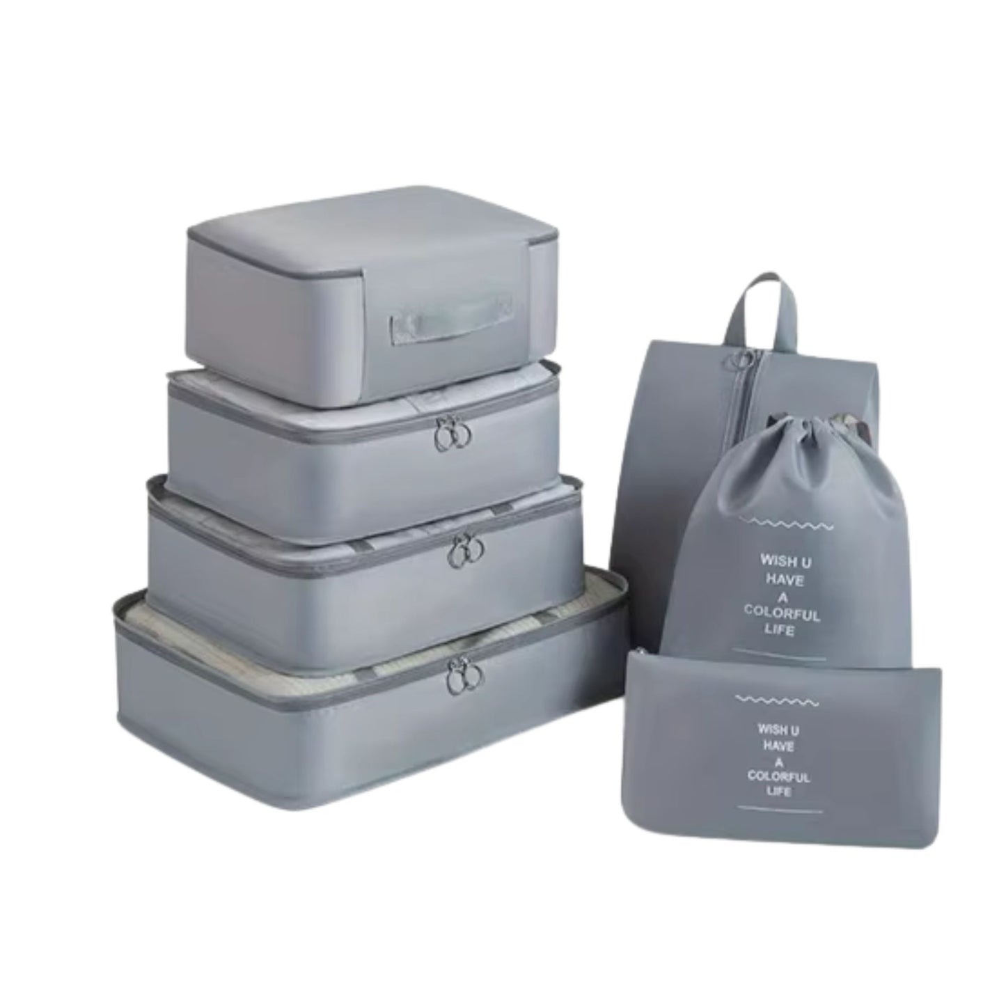 Reise Packwürfel Set – 7-teilig, wasserdicht & platzsparend