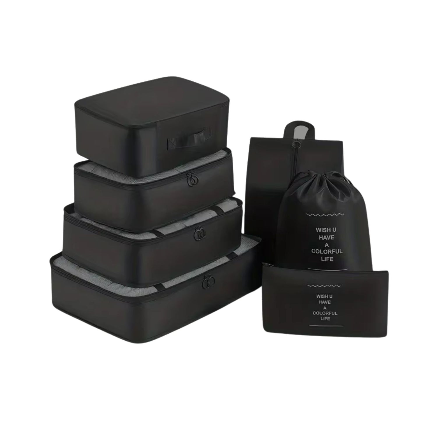 Reise Packwürfel Set – 7-teilig, wasserdicht & platzsparend