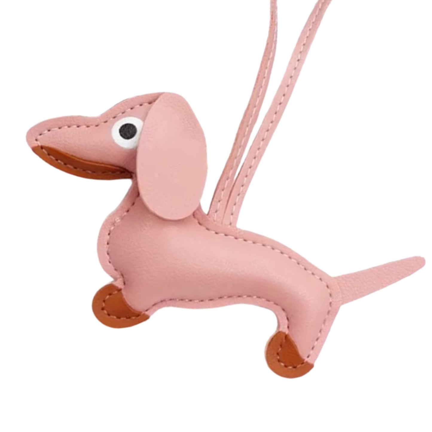 Dackel-Charm – bunter Schlüsselanhänger aus Kunstleder