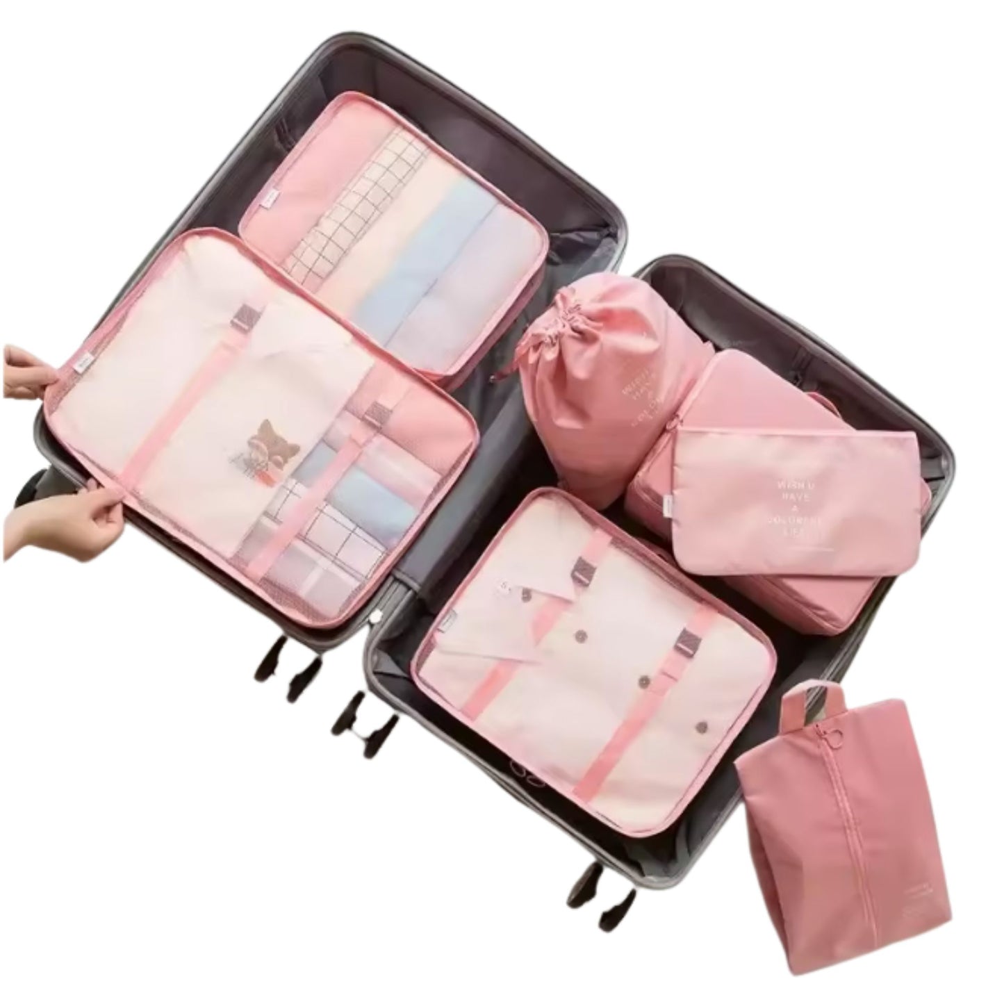 Reise Packwürfel Set – 7-teilig, wasserdicht & platzsparend