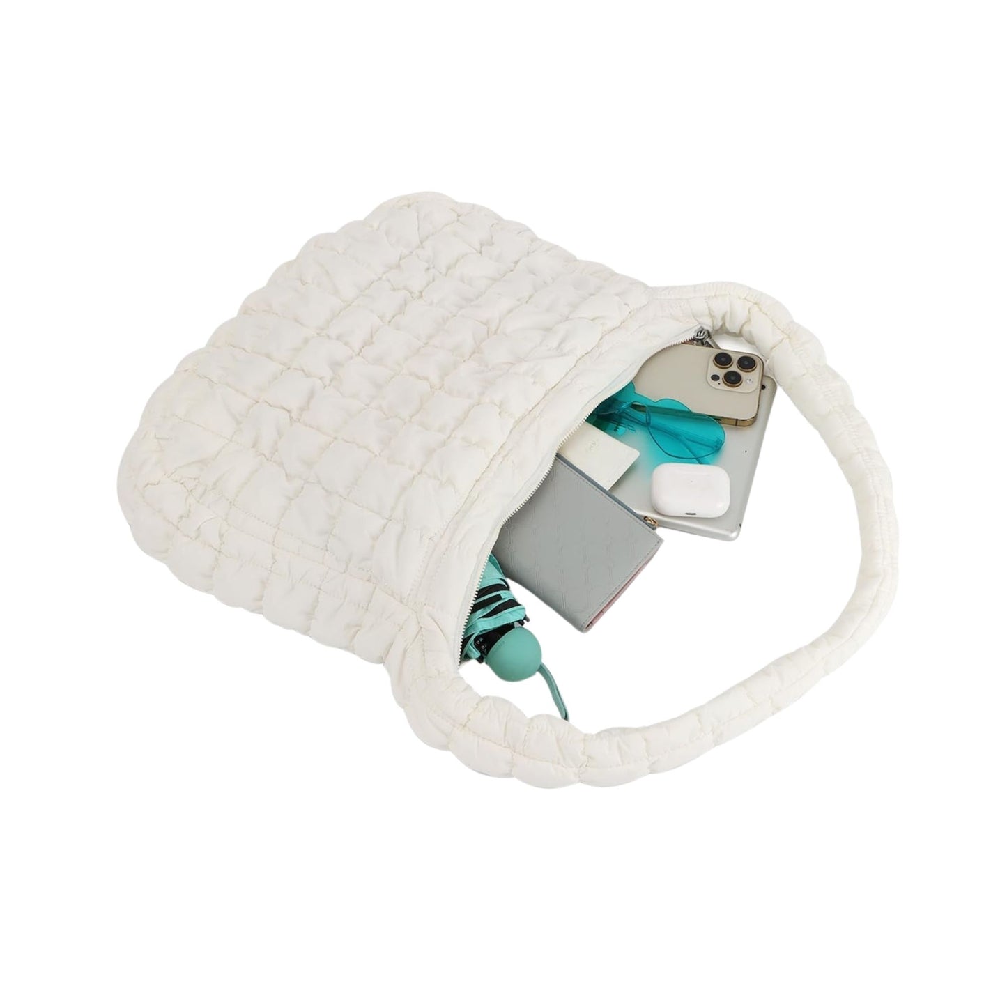 Cloudy – Gepolsterte Pufftasche mit Bubble-Look