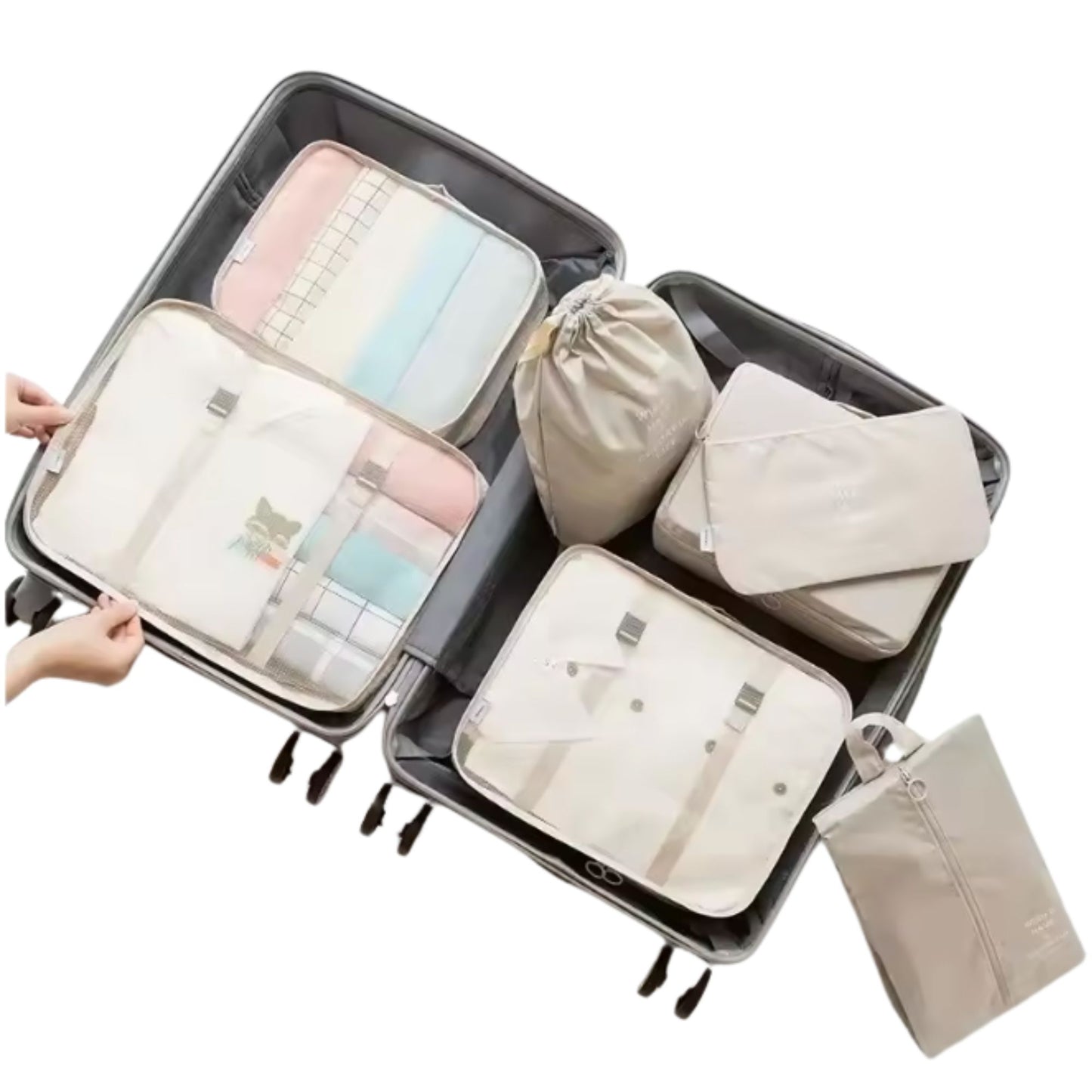 Reise Packwürfel Set – 7-teilig, wasserdicht & platzsparend