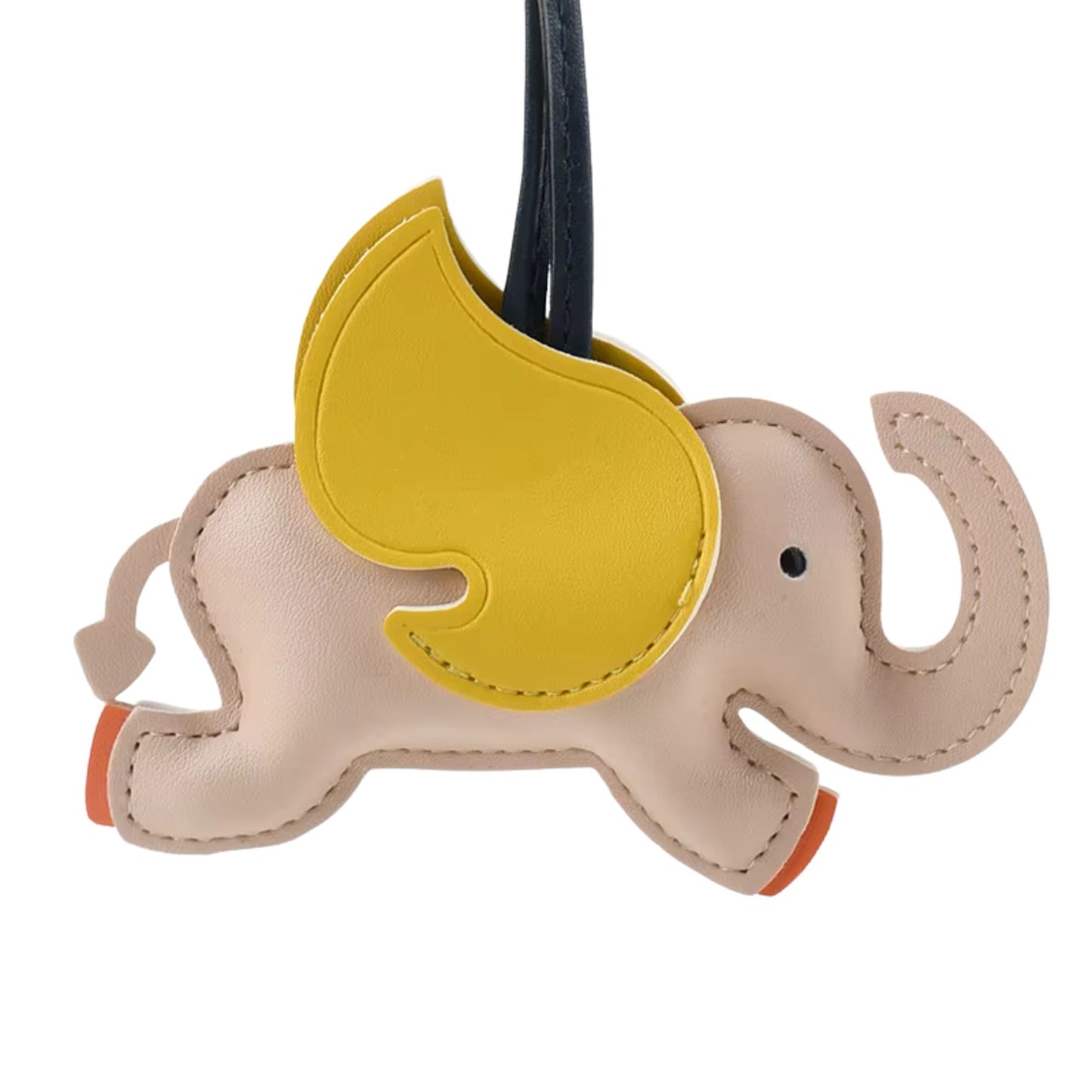 Elefanten-Charm mit Flügeln aus Kunstleder