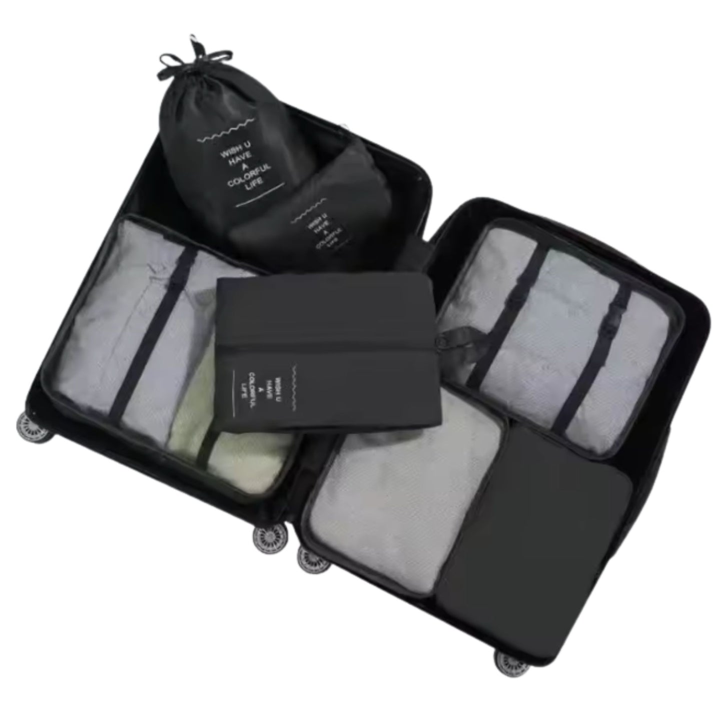 Reise Packwürfel Set – 7-teilig, wasserdicht & platzsparend