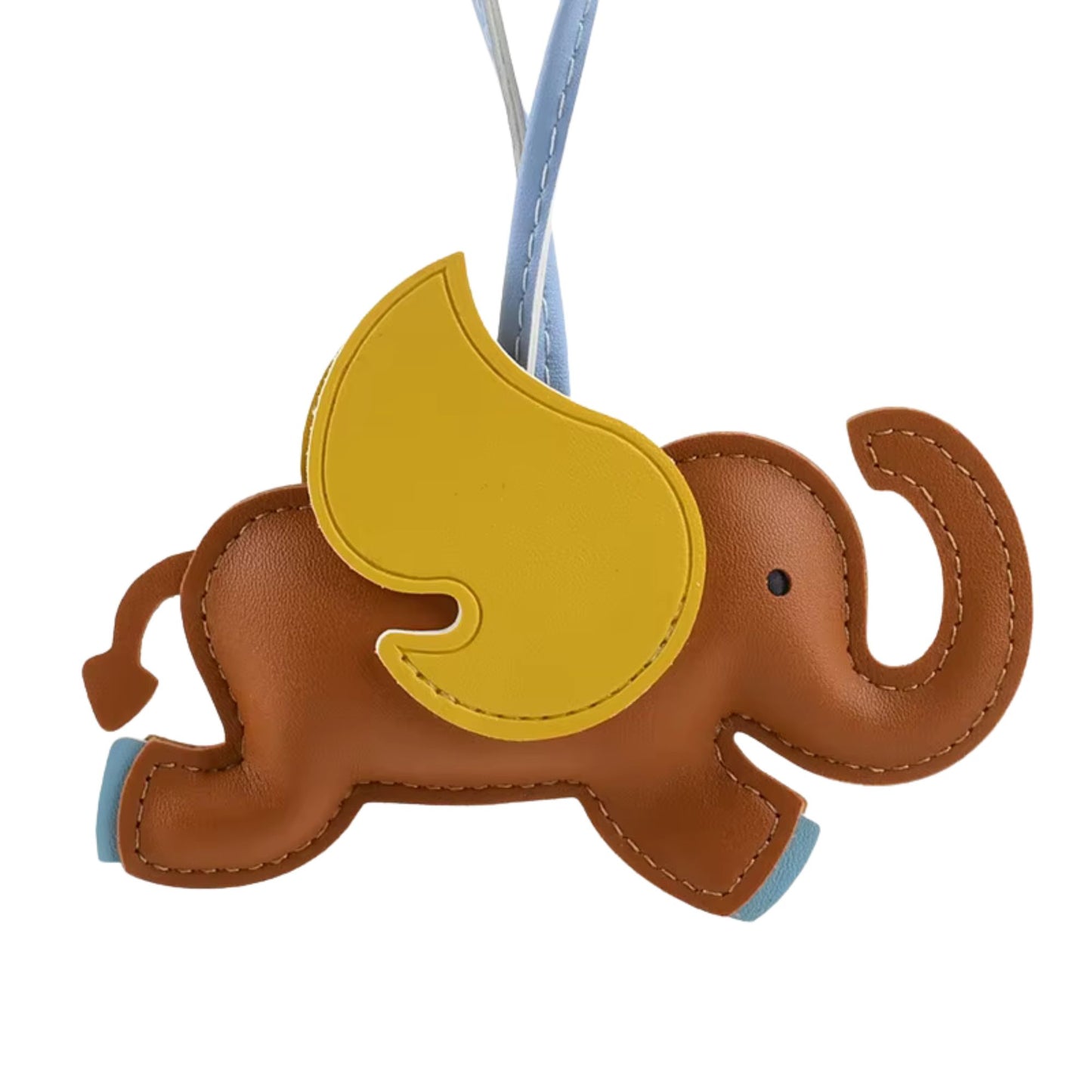 Elefanten-Charm mit Flügeln aus Kunstleder