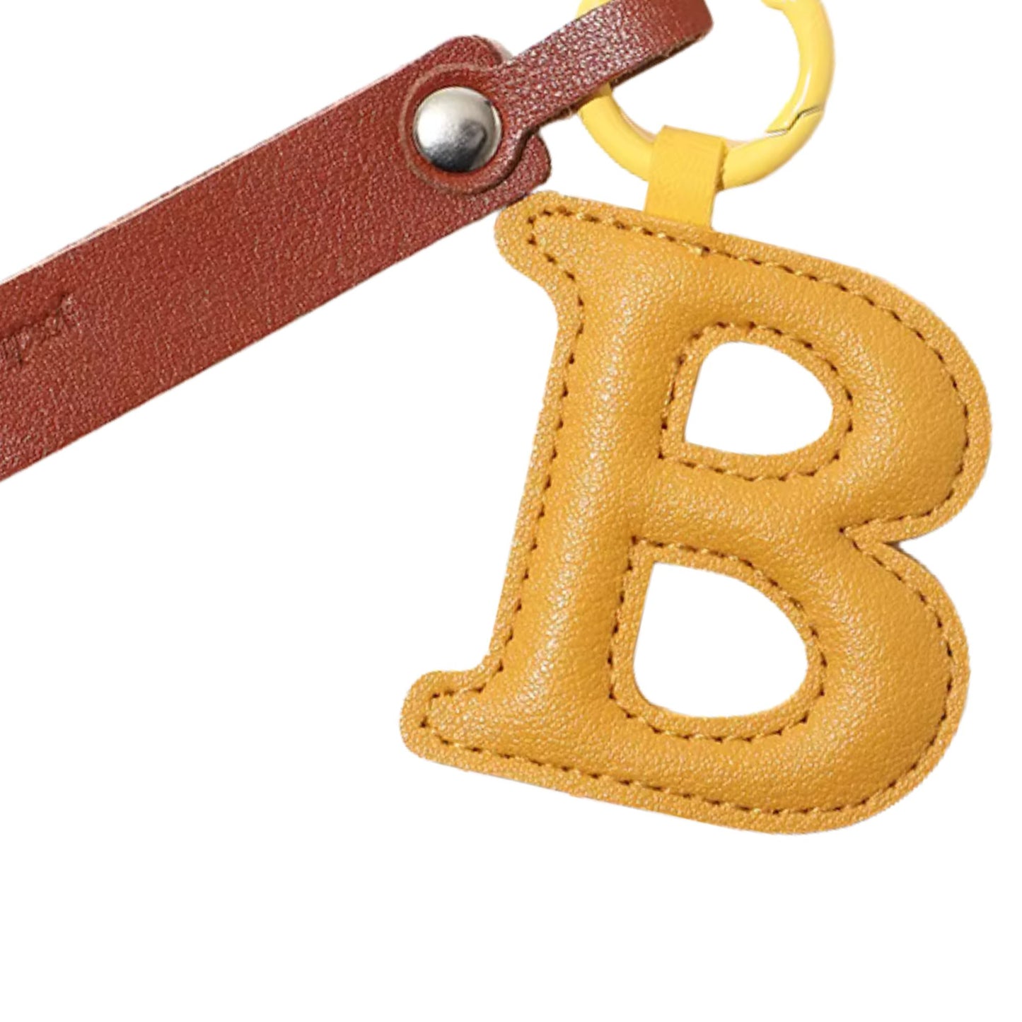 Buchstaben-Schlüsselanhänger aus Kunstleder