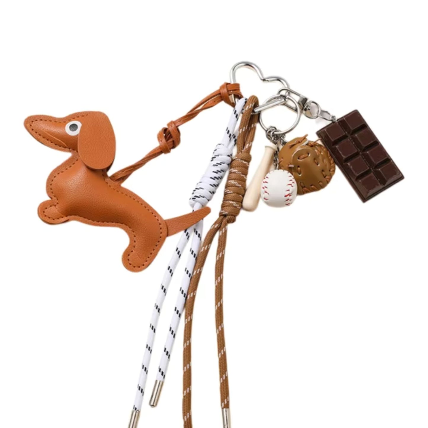 Dackel Schlüsselanhänger aus Kunstleder & liebevollen Details