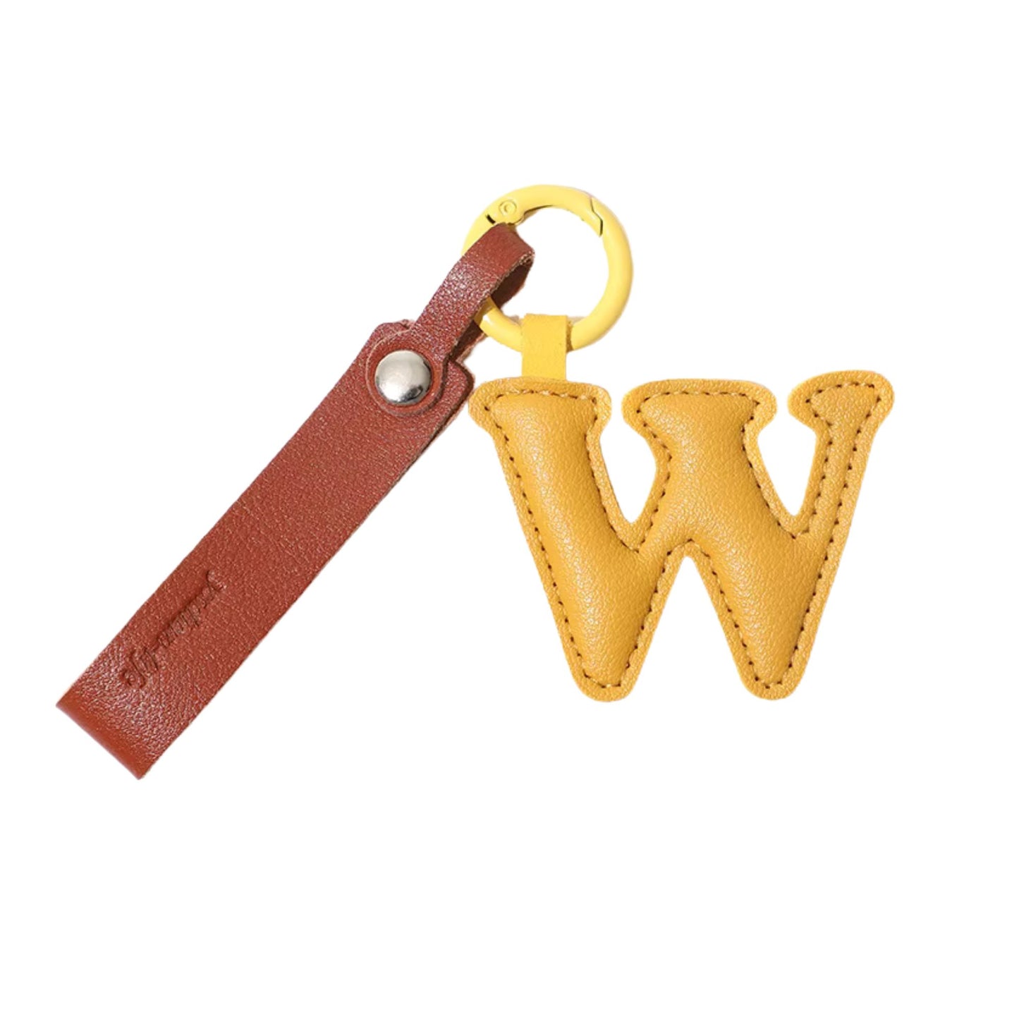 Buchstaben-Schlüsselanhänger aus Kunstleder