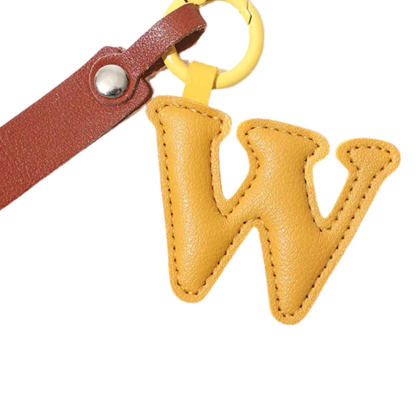 Buchstaben-Schlüsselanhänger aus Kunstleder