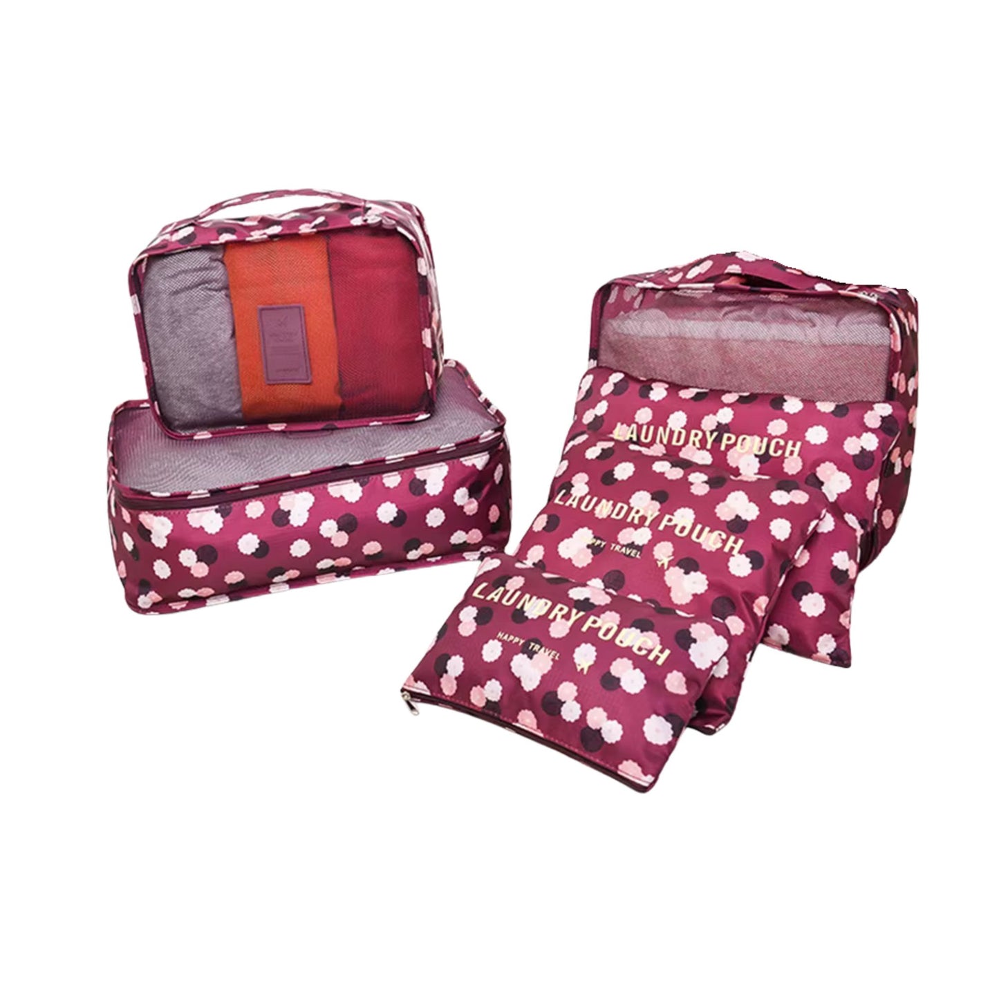 Gepäck Organizer Set 6-teilig – wasserdicht & platzsparend