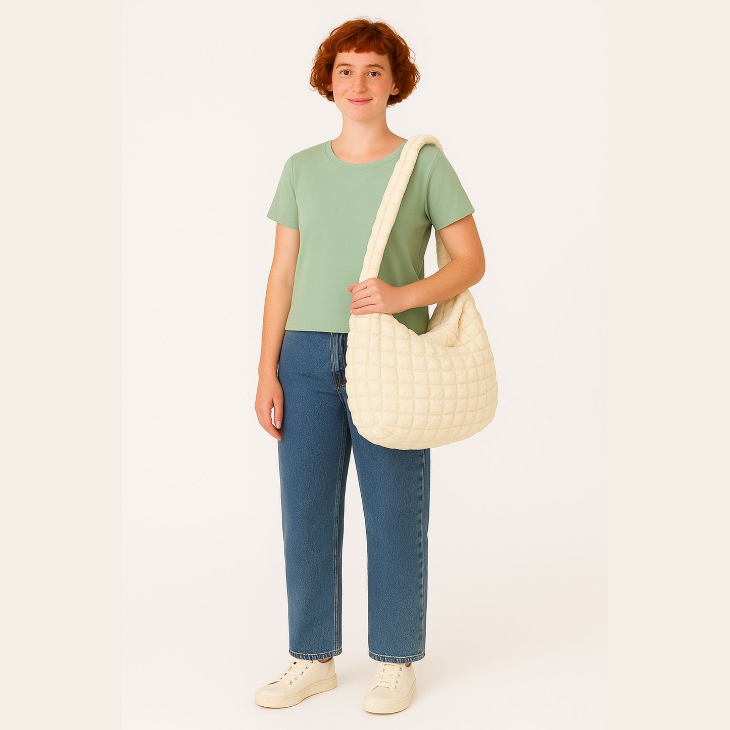 Cloudy – Gepolsterte Pufftasche mit Bubble-Look